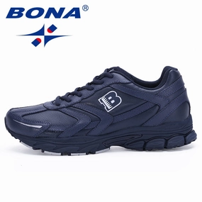 BONA New Arrival Classics Style Men Running Shoes Lace Up Sport Shoes Men Outdoor Jogging Walking Athletic Shoes Male For Retail Running Flat Feet Shoes