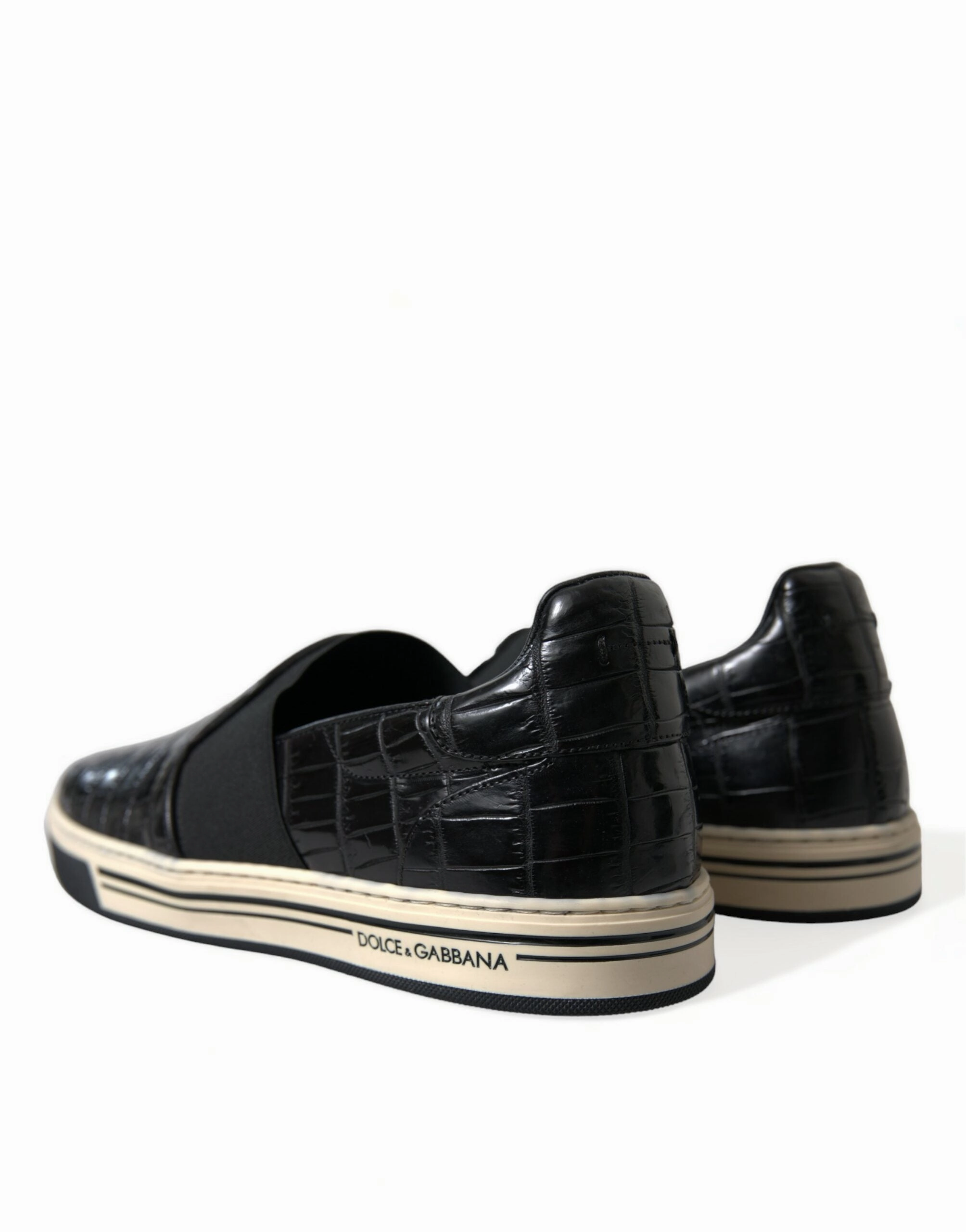 Dolce & Gabbana Elegant Crocodile Leather Low-Top Sneakers Us Sneakers