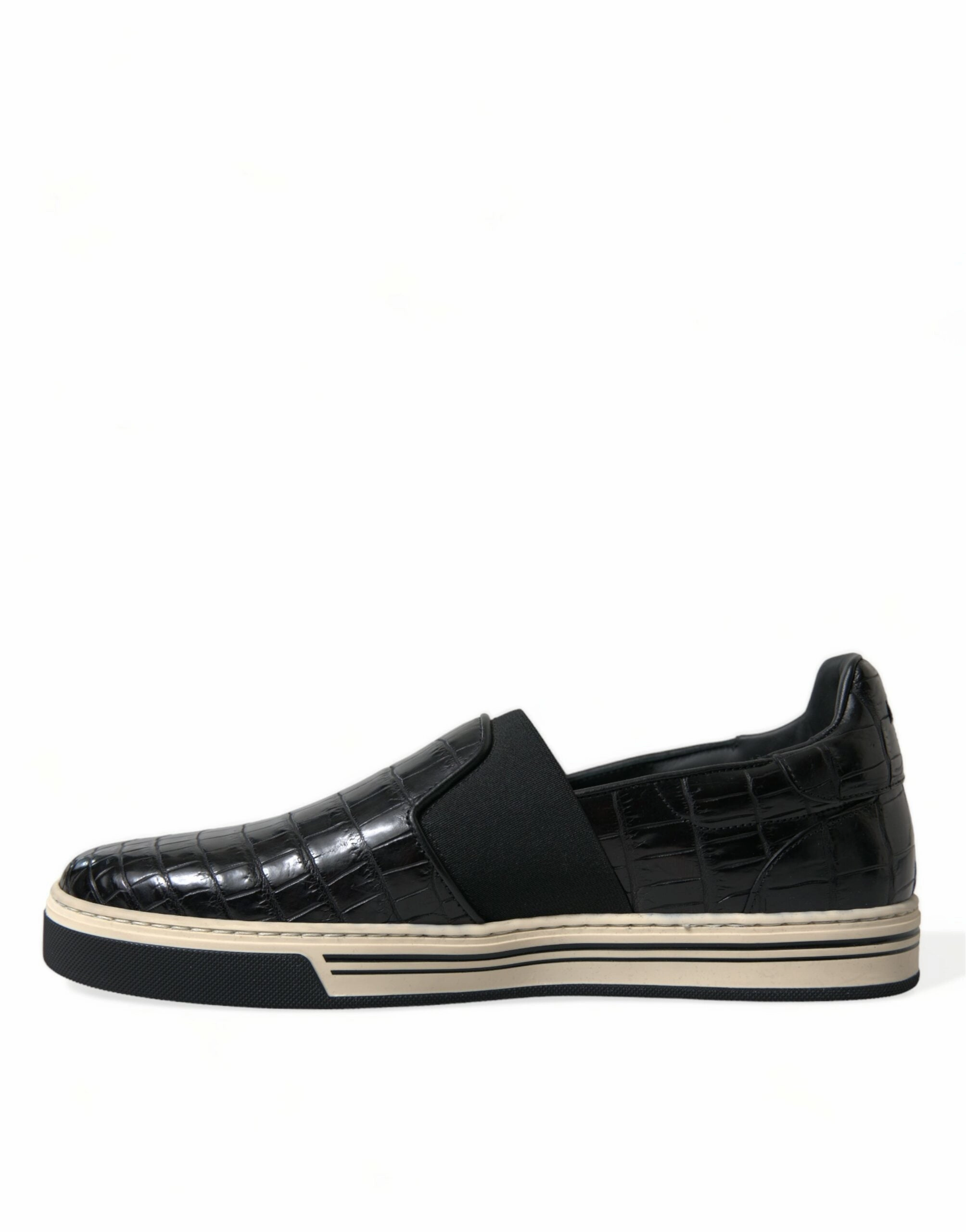 Pastel Sneakers Dolce & Gabbana Elegant Crocodile Leather Low-Top Sneakers