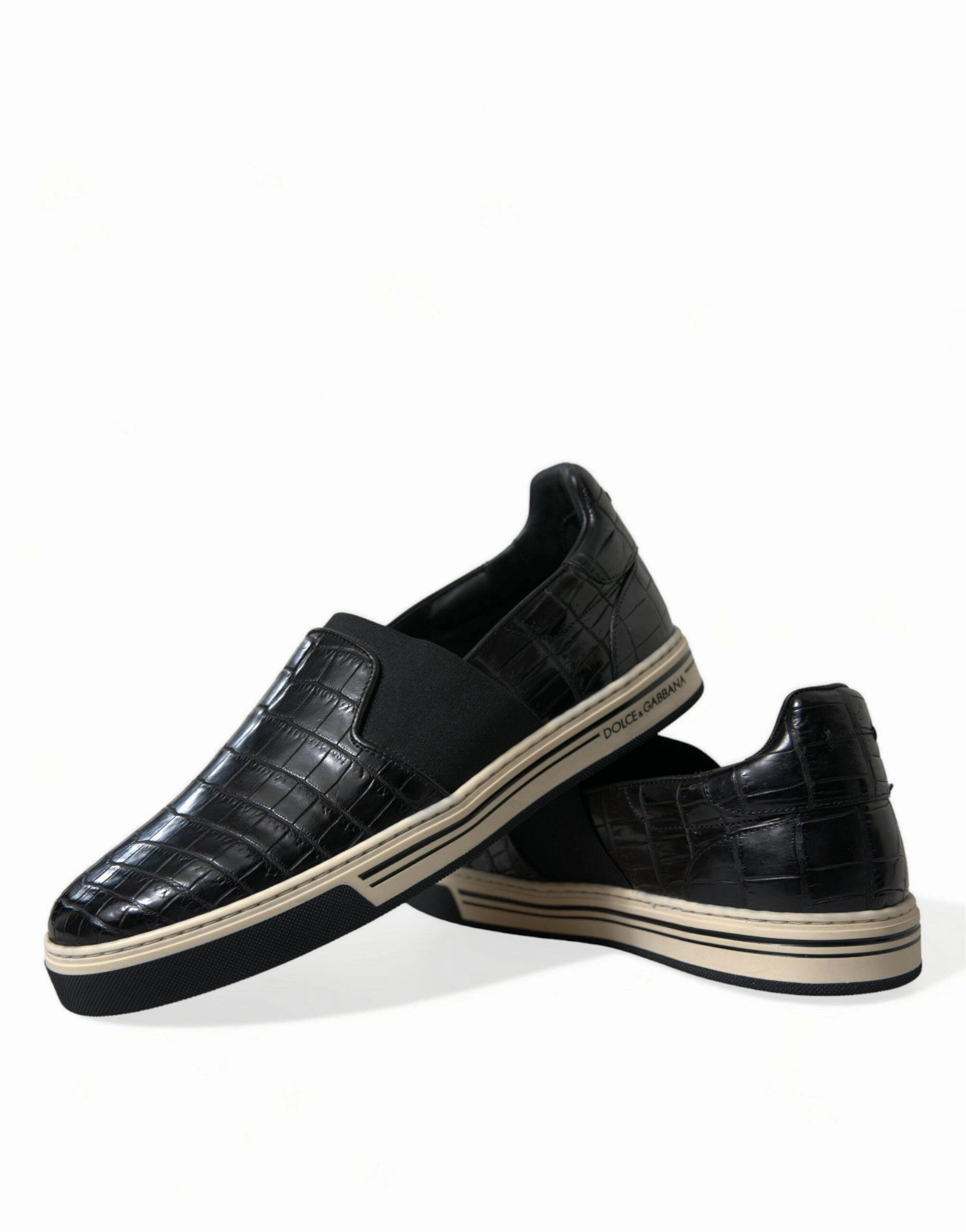Slip-on Sneakers Dolce & Gabbana Elegant Crocodile Leather Low-Top Sneakers