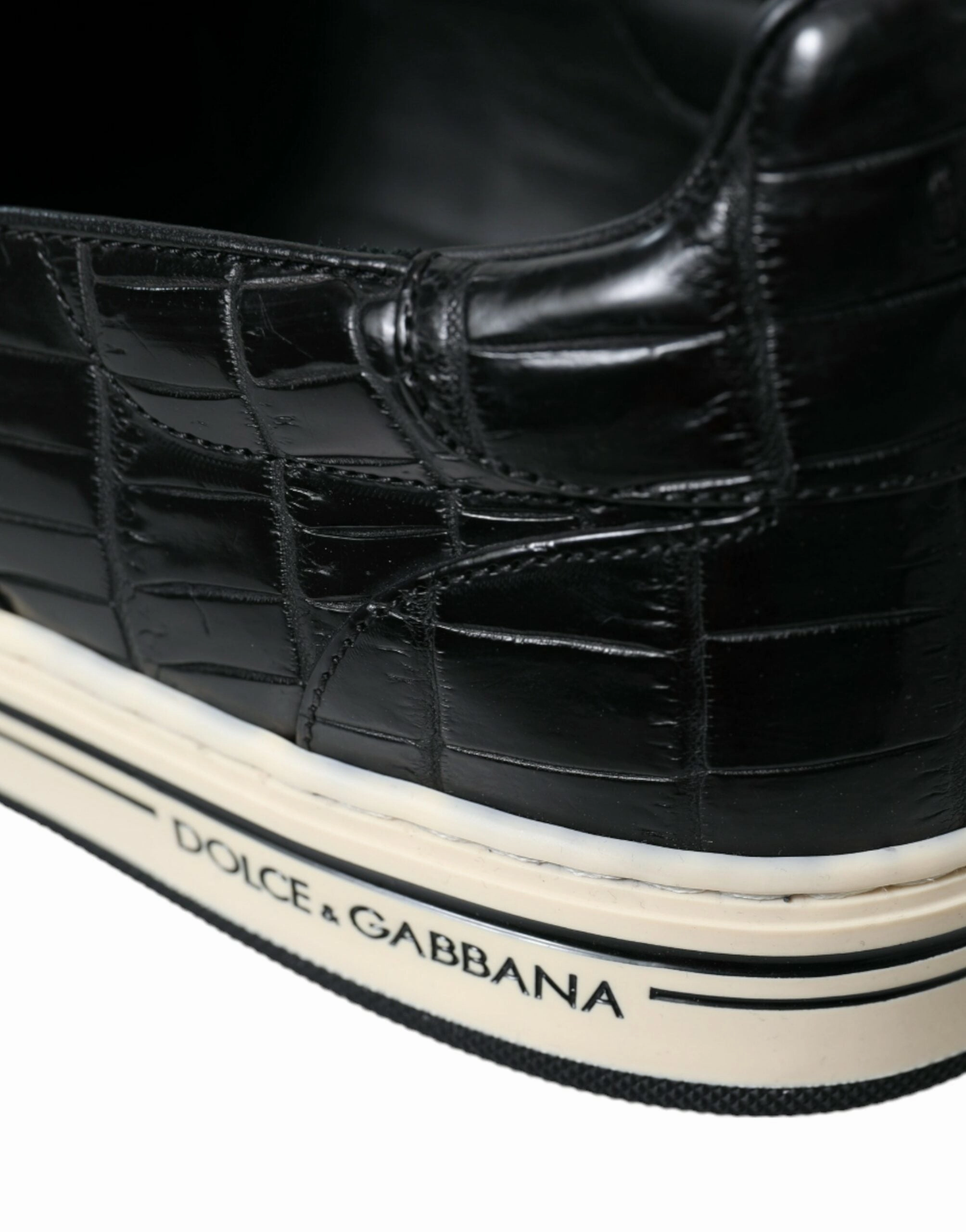 Nike Sb Sneakers Dolce & Gabbana Elegant Crocodile Leather Low-Top Sneakers