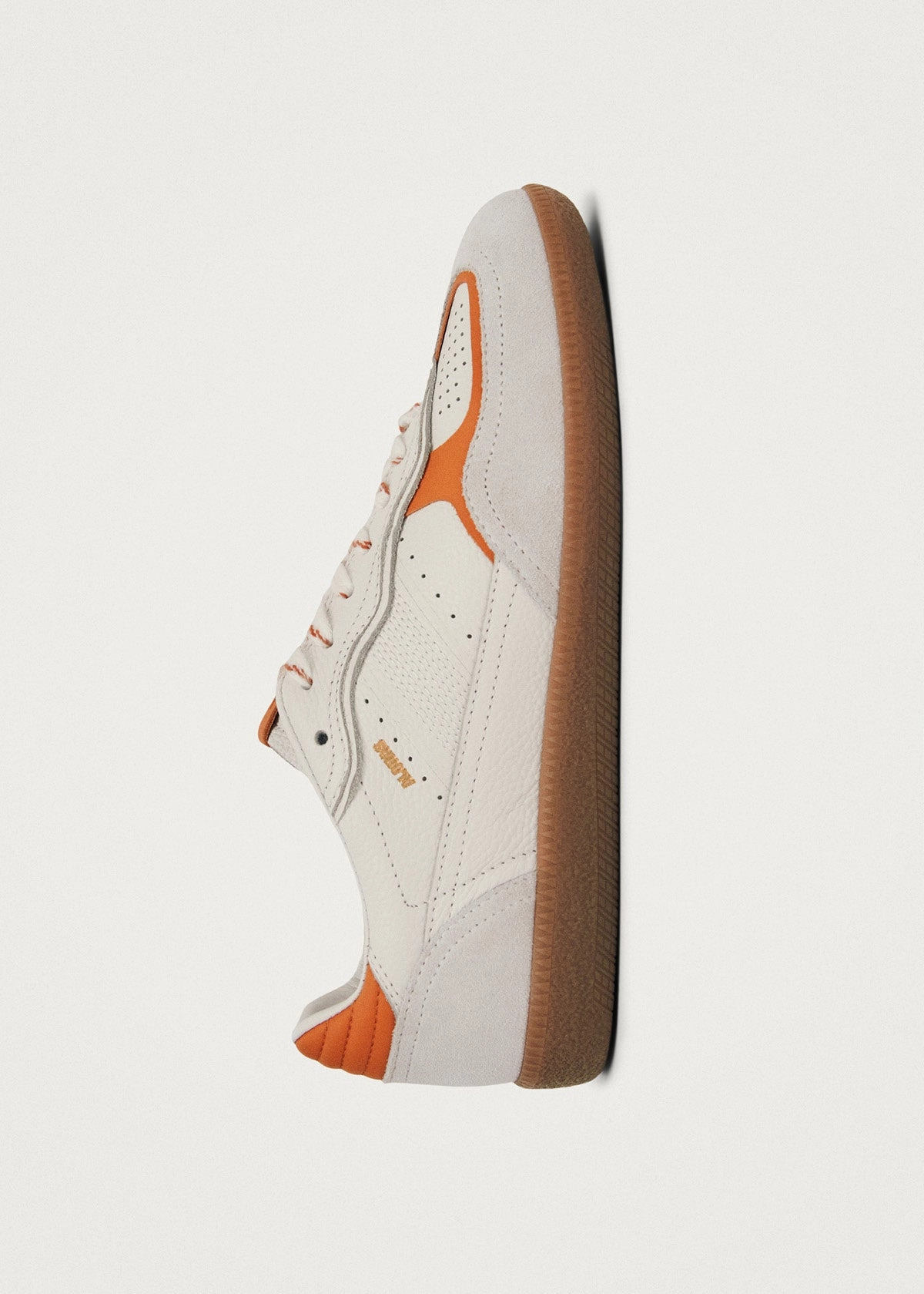 Tb.490 Rife Grain White Orange Leather Sneakers Flat Triggert Shoe For