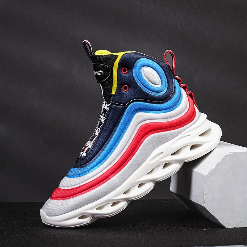 Rainbow gradient shoes for men - GlamzLife Gazelle Sneakers