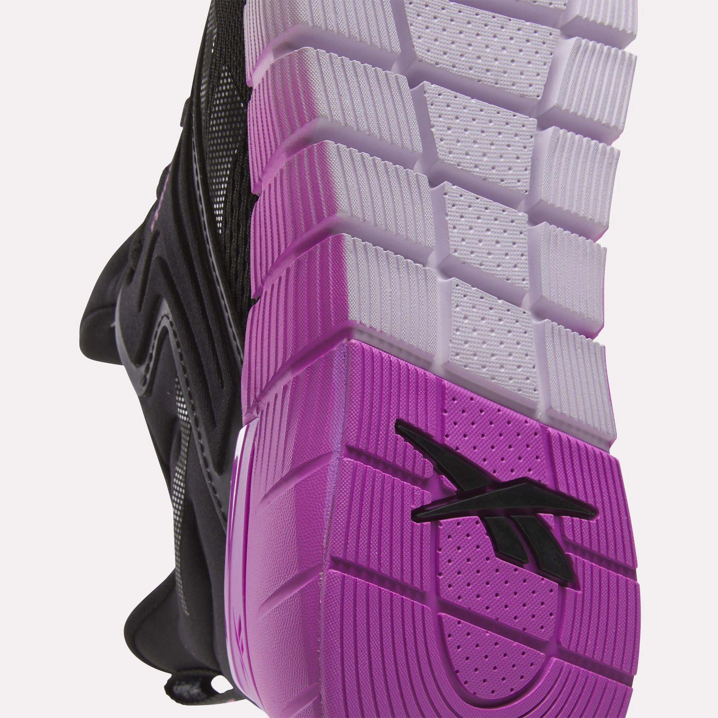 Reebok Footwear Women Nano Gym Shoes BLACK/PURPLE RAVE/DIGITAL GLEA Best Training Shoes For High Arches