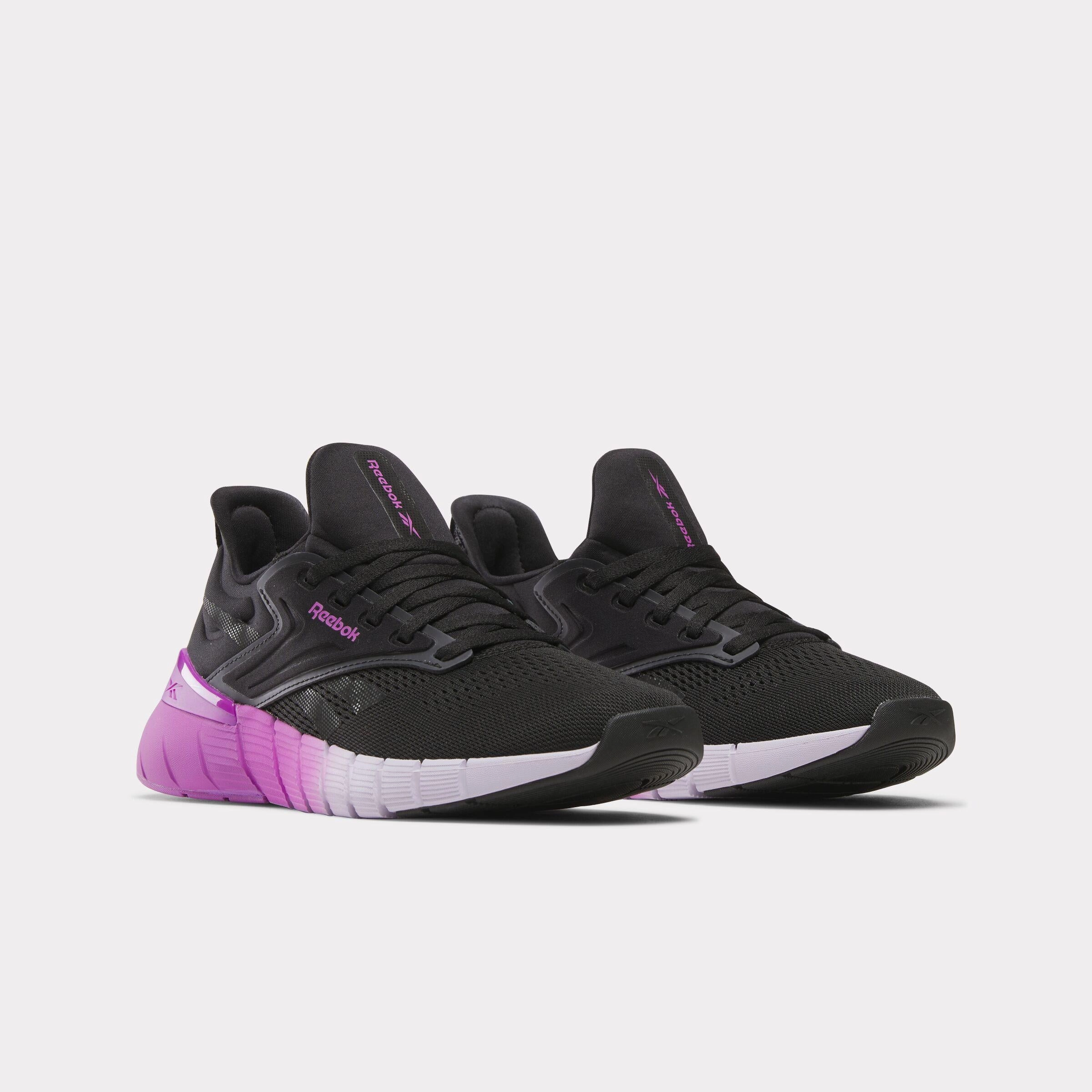 Reebok Footwear Women Nano Gym Shoes BLACK/PURPLE RAVE/DIGITAL GLEA Best Hoka Shoes For Training