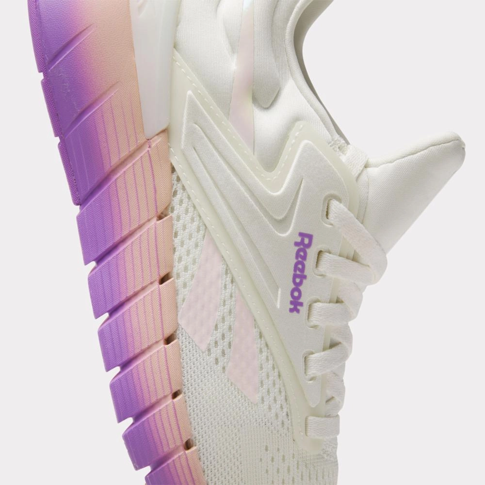Reebok Footwear Women Nano Gym Shoes CHALK/WASHED CLAY/DGTL PURPLE Reebok Flashfilm Training Shoes