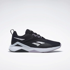 Reebok Footwear Women NANOFLEX TR 2.0 CBLACK/FTWWHT/PUROAS Nike Training Shoes Flywire