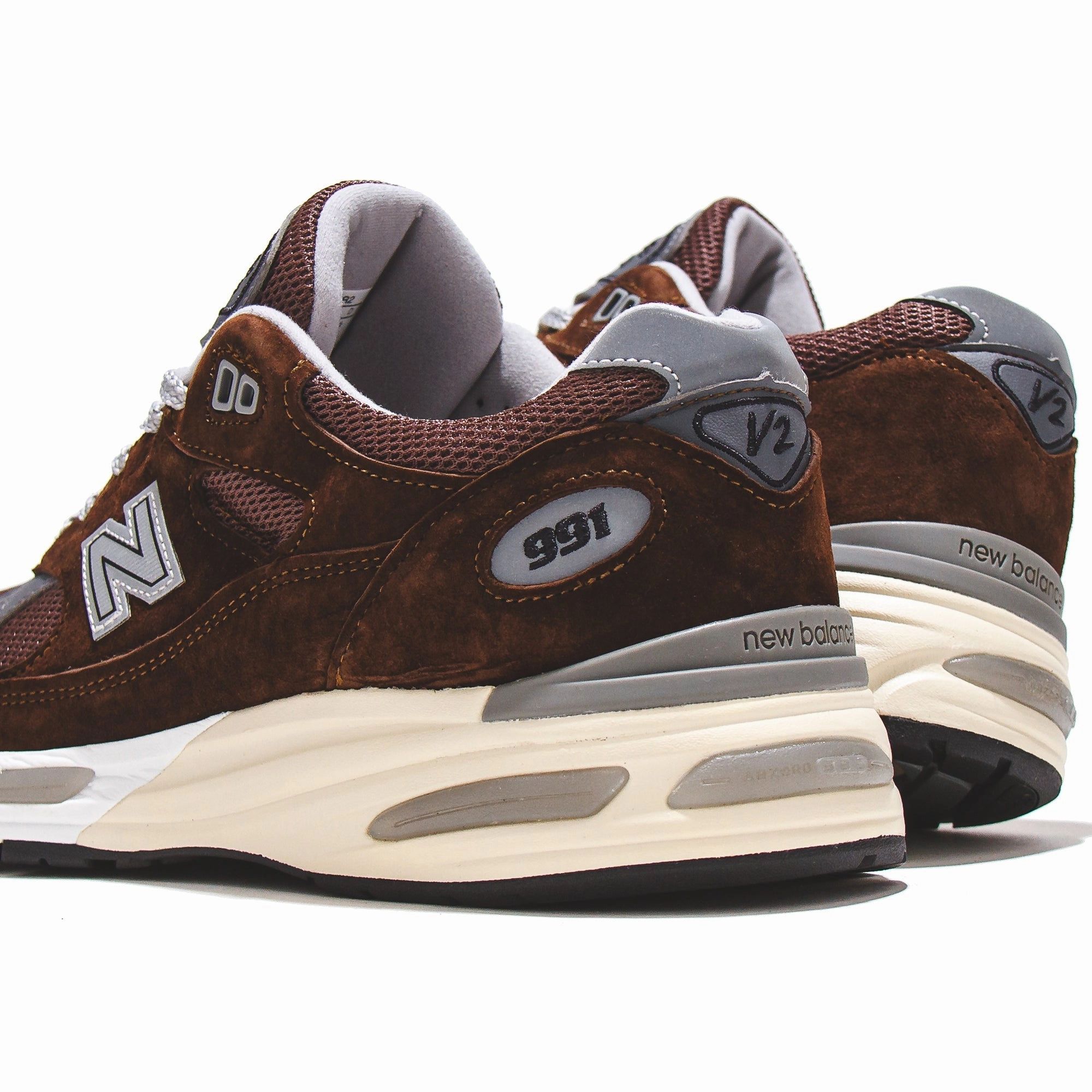 New Balance Bubble Laces New Balance Unisex Made in UK 991v2 Pinecone U991BR2