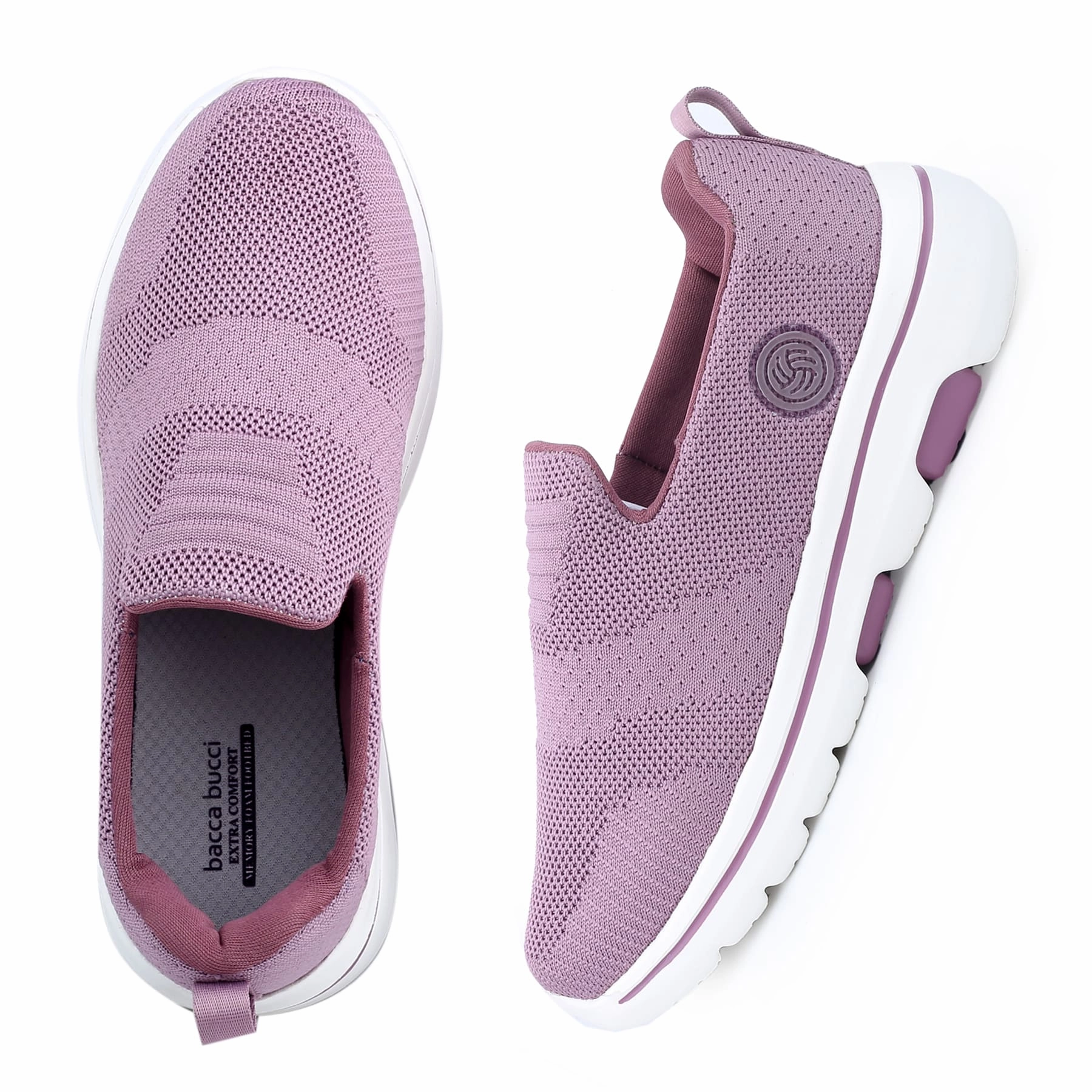 Bacca Bucci NIMBUS Women All-Day wear Joggers Slip-on High Heel Wedge Sneakers