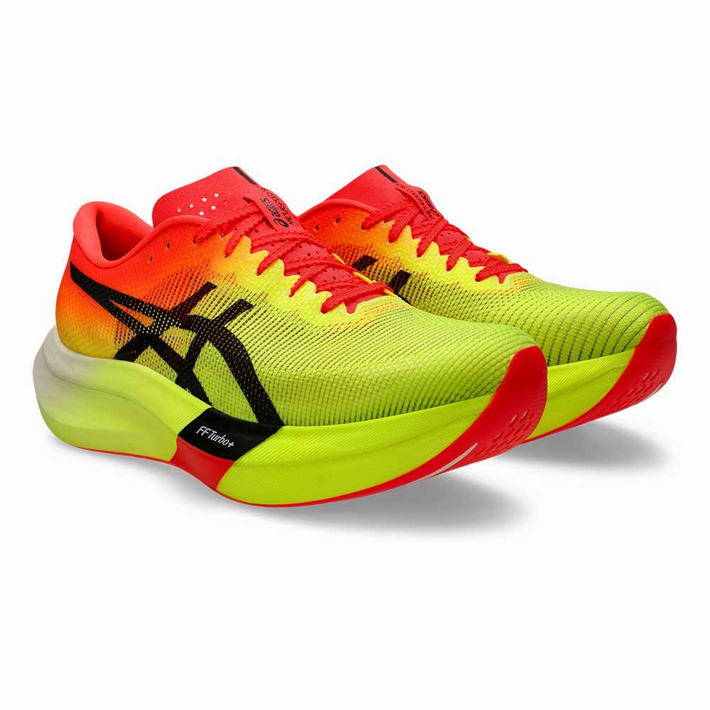 Best Asics Shoes For Running And Training All Gender Metaspeed Sky Paris Runnng Shoe - Safety Yellow/Black - Regular (D)