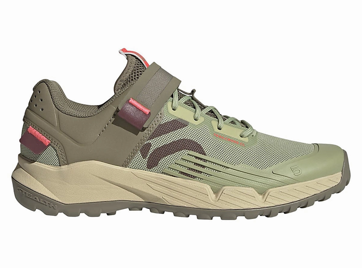 Shoes Futsal Adidas Five Ten Trailcross Clip-In MTB Shoe - Womens - Quiet Crimson-Orbit Green-Turbo - 2022