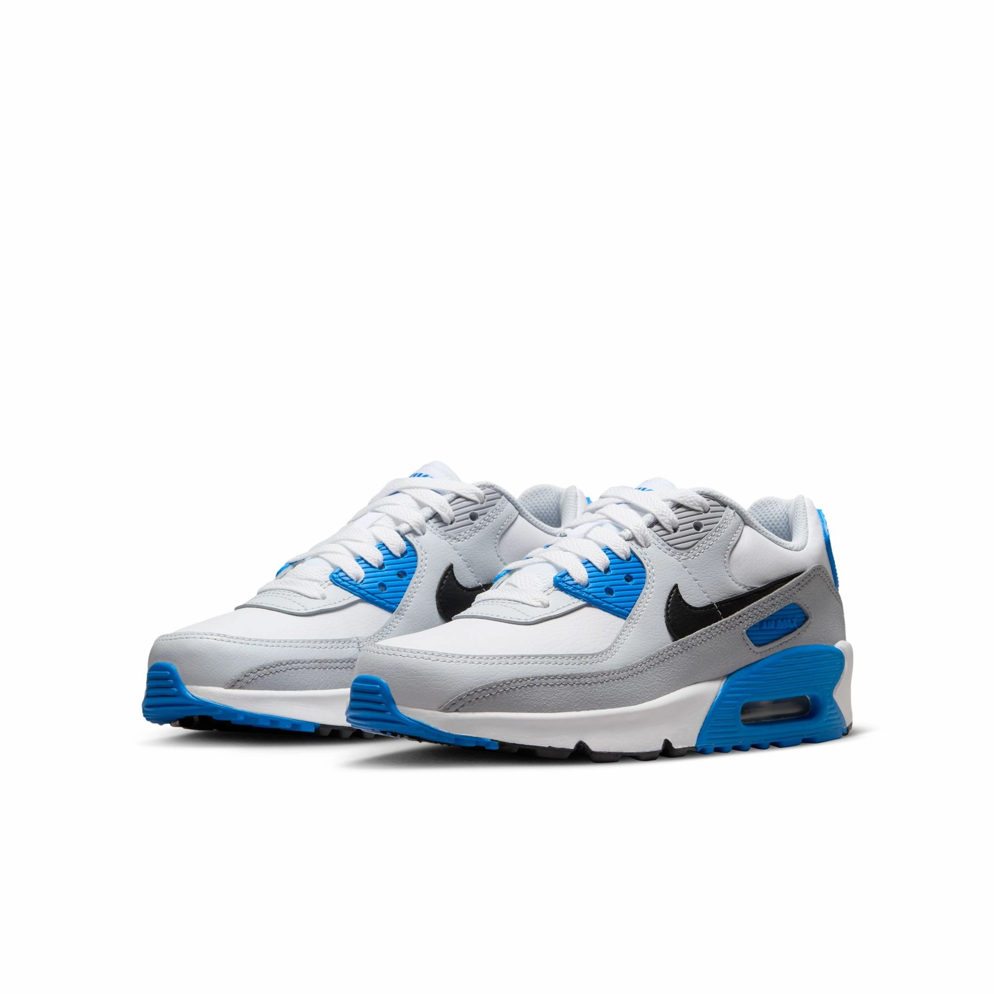 Nike - Boy - Nike Air Max 90 LTR - White/Black/Photo Blue/Platinum Asics Gel Venture 8 Shoes