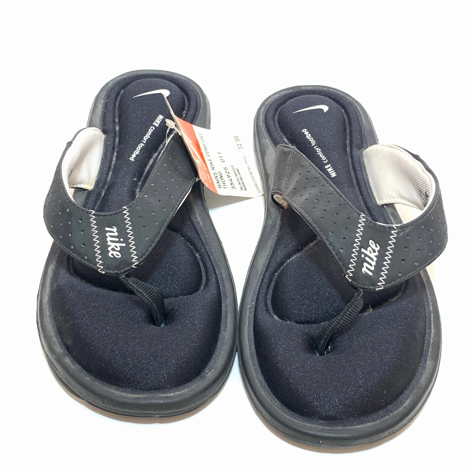 Nike Black Cushioned Flip Flops | Brand New | Asics Gel-kayano 5 Og Shoes