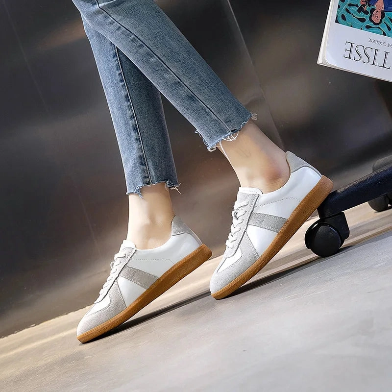 Women's Sneakers Genuine Leather Training Shoes 3 Colors Fall Season Top Training Shoes 2025
