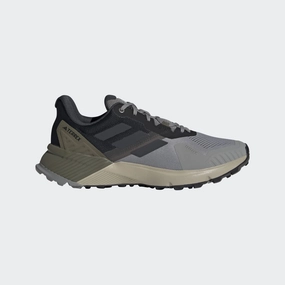 Shoes Without Laces Adidas Men's Terrex Soulstride Shoe - Charcoal Solid Grey/Wonder Beige/Olive Strata