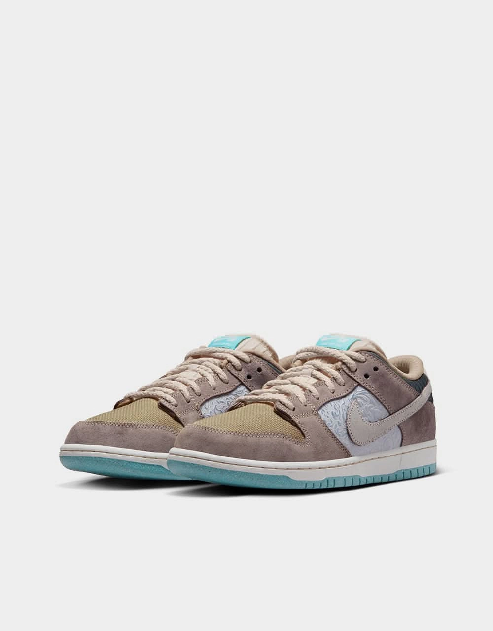 Nike SB Dunk Low Pro WC Skate Shoes - Baroque Brown/Summit White-Sanddrift-Dk Smoke Grey-Paradise Aqua-Dragon Red Asics Volleyball Shoes Sky Elite Ff