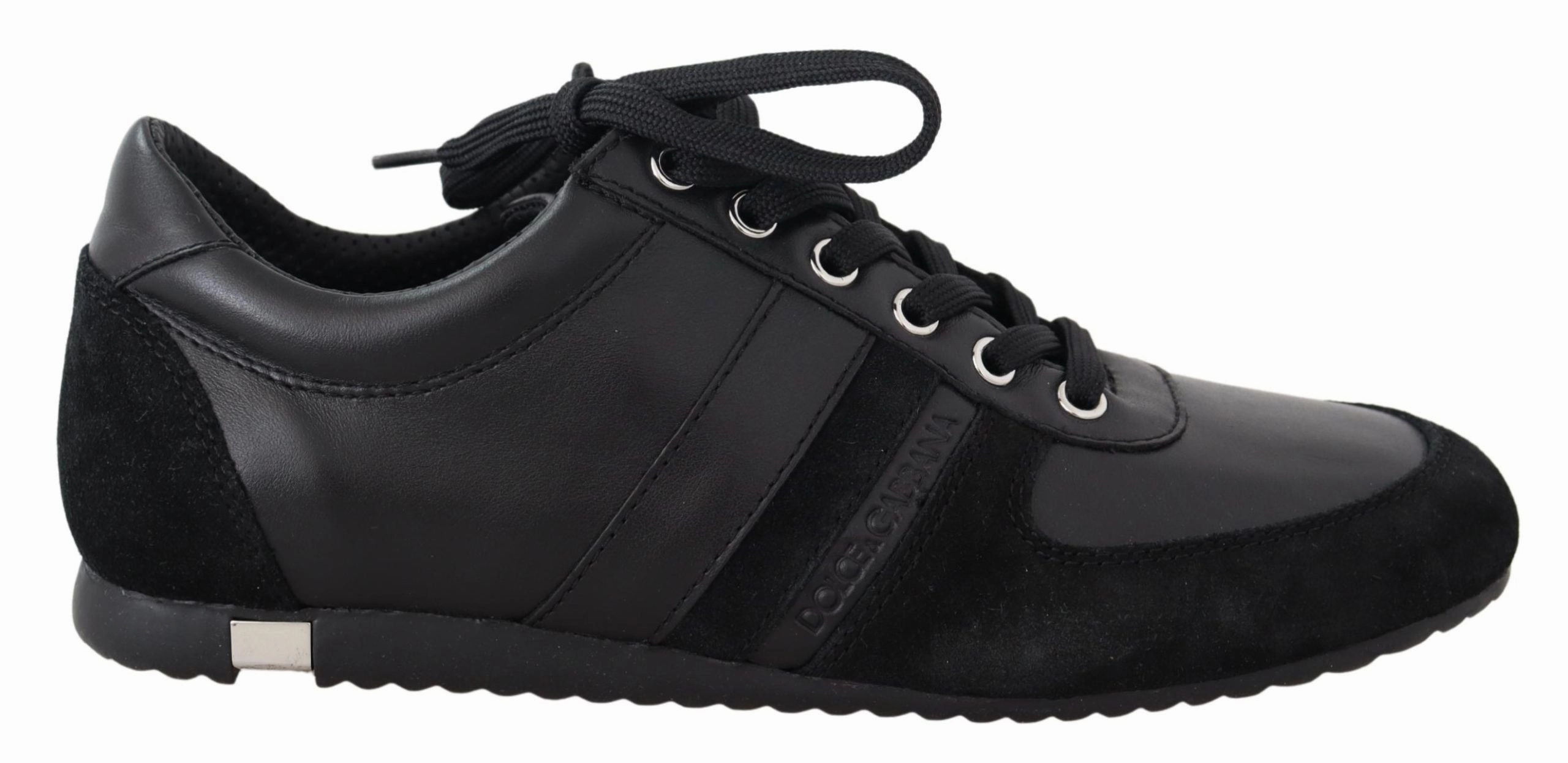 Marc Fisher Sneakers Dolce & Gabbana Black Logo Leather Casual Sneakers Shoes