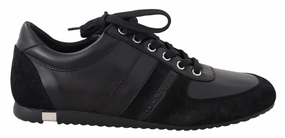 Dolce & Gabbana Black Logo Leather Casual Sneakers Shoes Dsw Running Sneakers