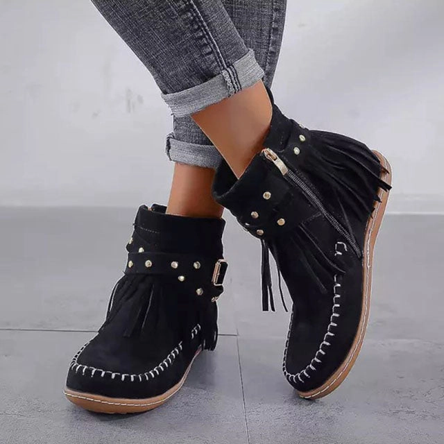 Fringe Mocassin Enkellaarzen Chelsea Boots Waterproof