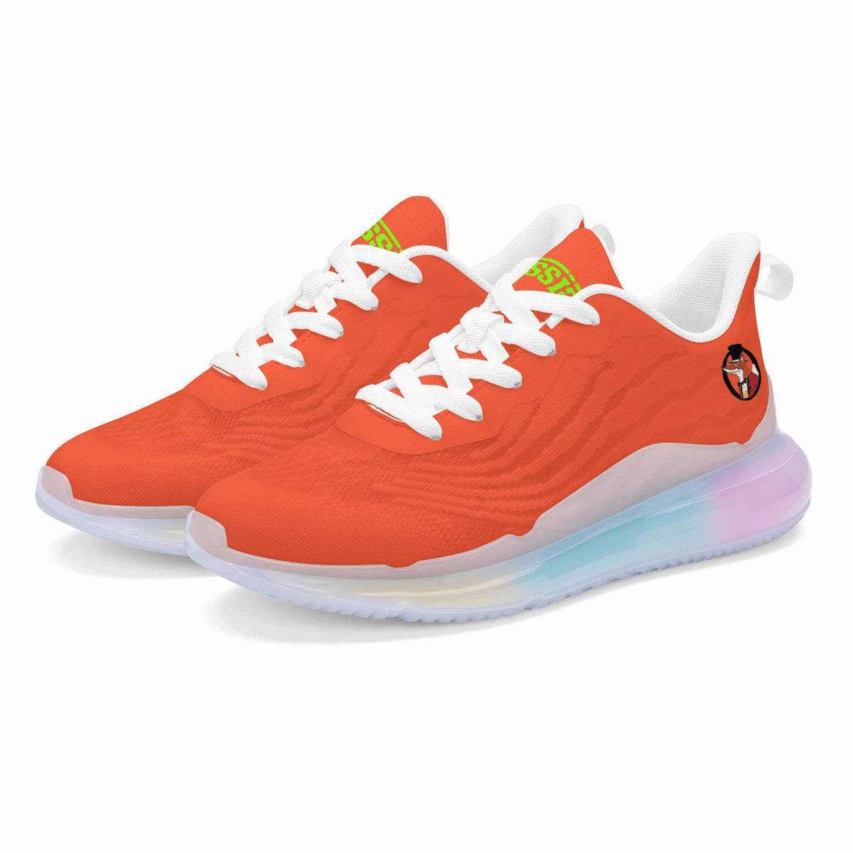 Snooty Fox Art Women's Rainbow Atmospheric Cushion Running Shoes Mex Orange Shox R4 Running Shoes
