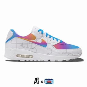 "Puzzle Gradient" Nike Air Max 90 Shoes Asics Gel-nyc Shoes