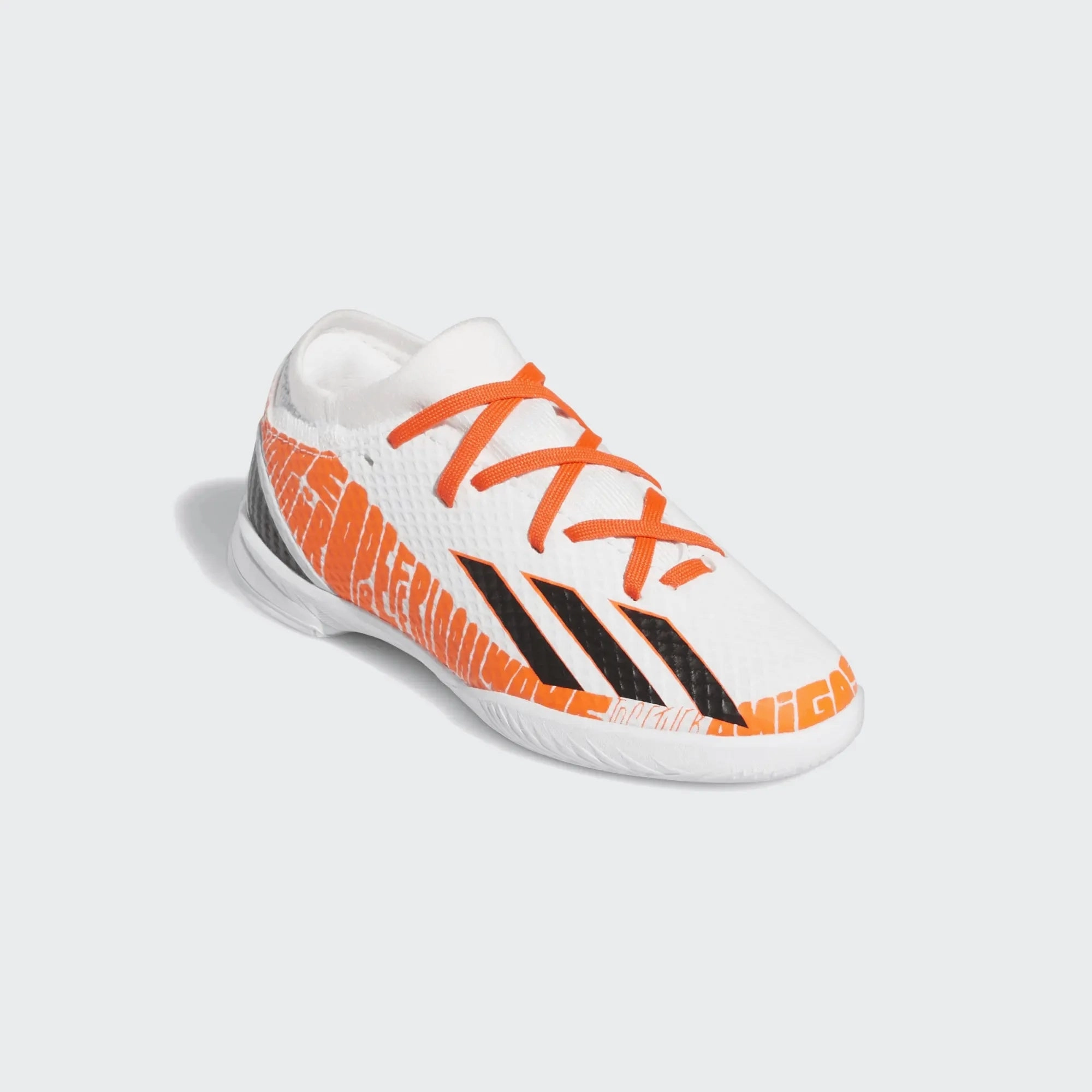 adidas JR X SpeedPortal Messi .3 Indoor - White-Black-Solar Red Adidas Powerlift Weightlifting Shoes