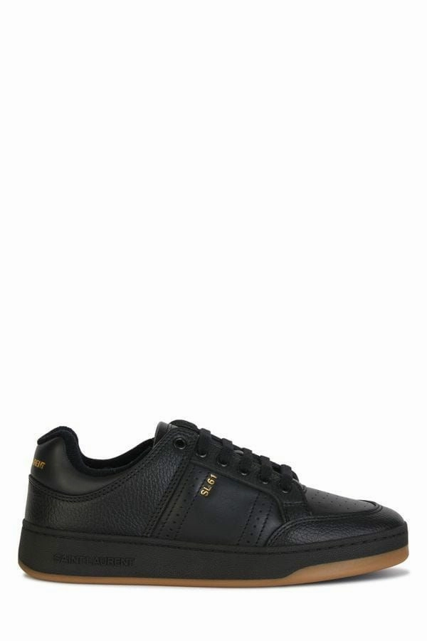 Saint Laurent Elegant Black Low-Top Leather Sneakers Sneakers O Toole