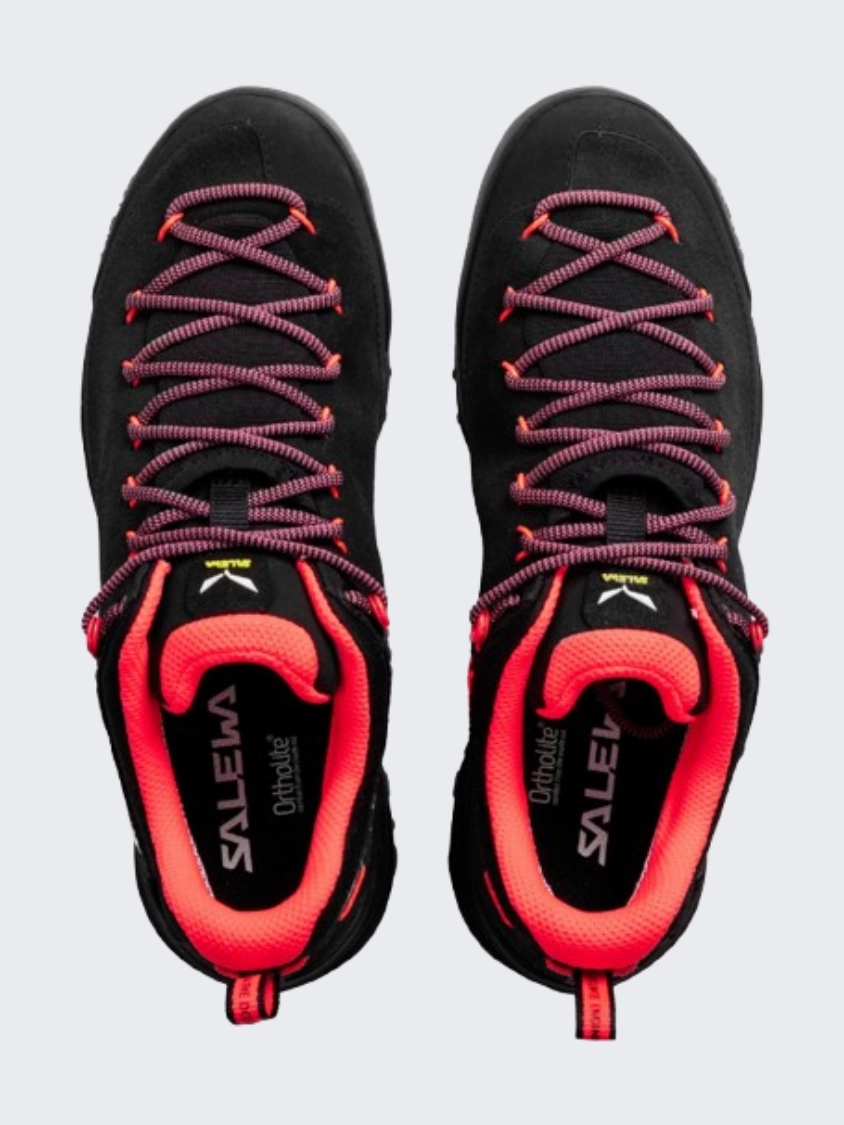 Salewa Wildfire Women Hiking Shoes Black/Fluo Coral Entry Level Hiking Shoes