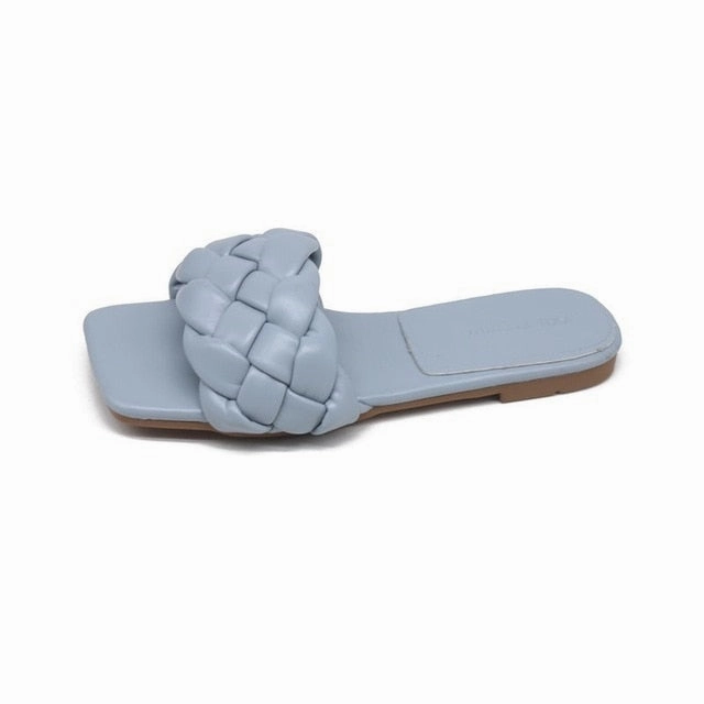 Chic Women Slippers 2020 Hot Women Weave Slippers Fashion Leisure Shoes Charm Simple Slip-on Office Women Slippers Slippers Monsters Inc