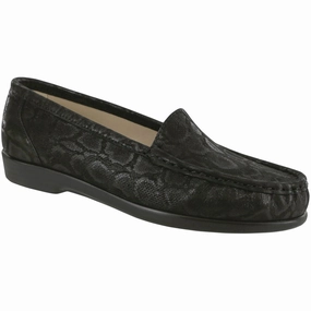 SAS Simplify Loafer Nero Snake (Women's) Flat Tennis Shoes