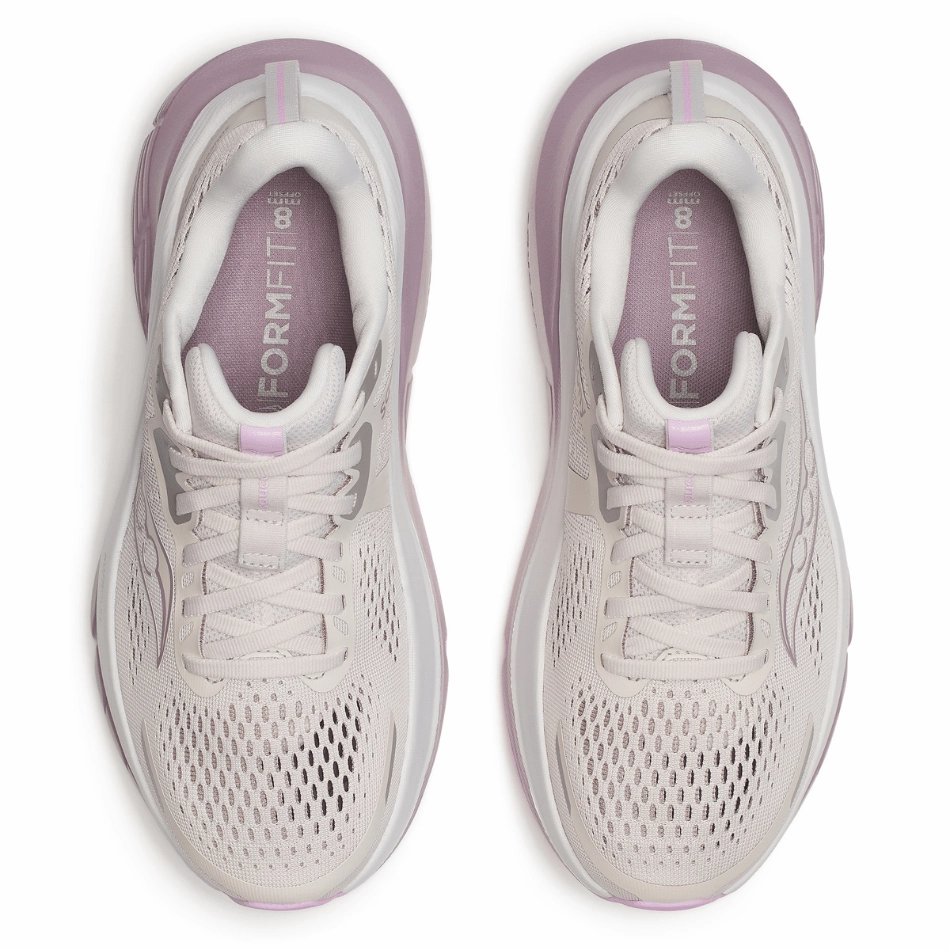 Cross Trainer Vs Running Shoes Saucony Women's Guide 18 Running Shoes in Moon/Quail SS25