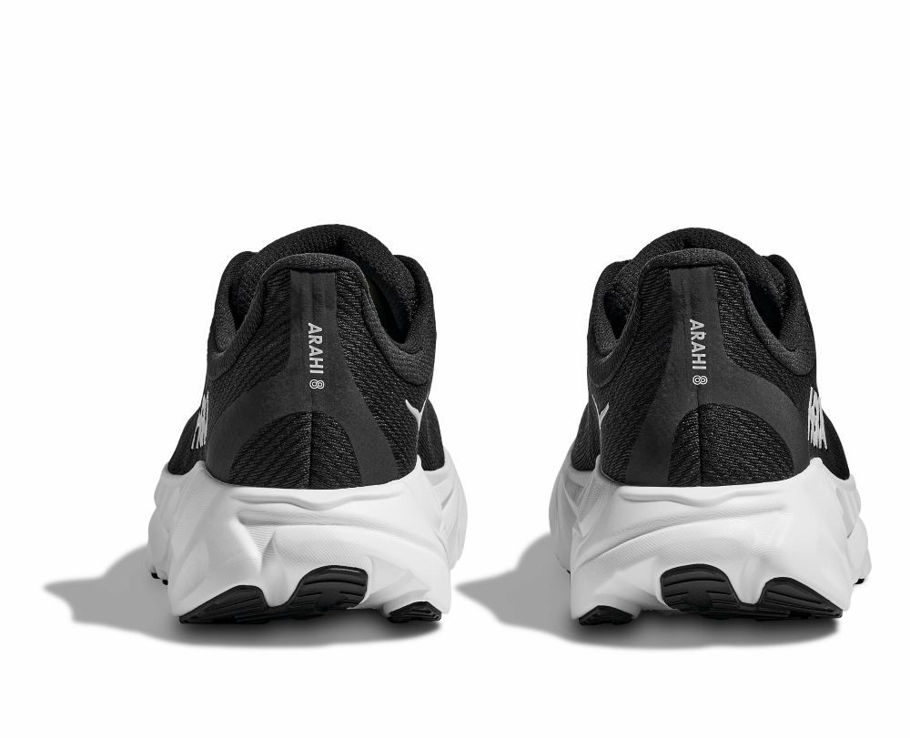 Collaboration 'HOKA' Men's Arahi 8 - Black / White (Extra Wide)