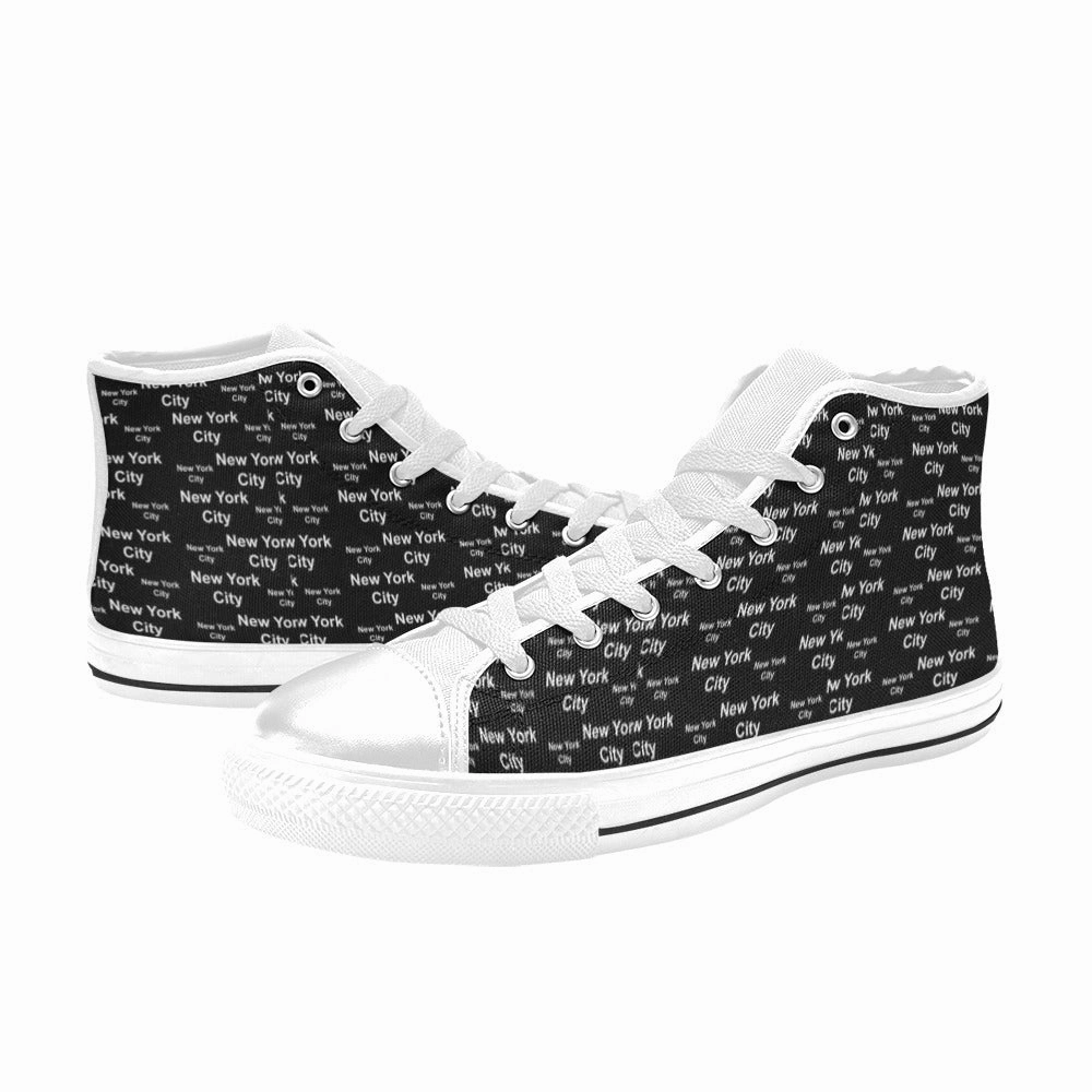1 State Shoes Flats New York City Black Aquila High Top Canvas Shoes