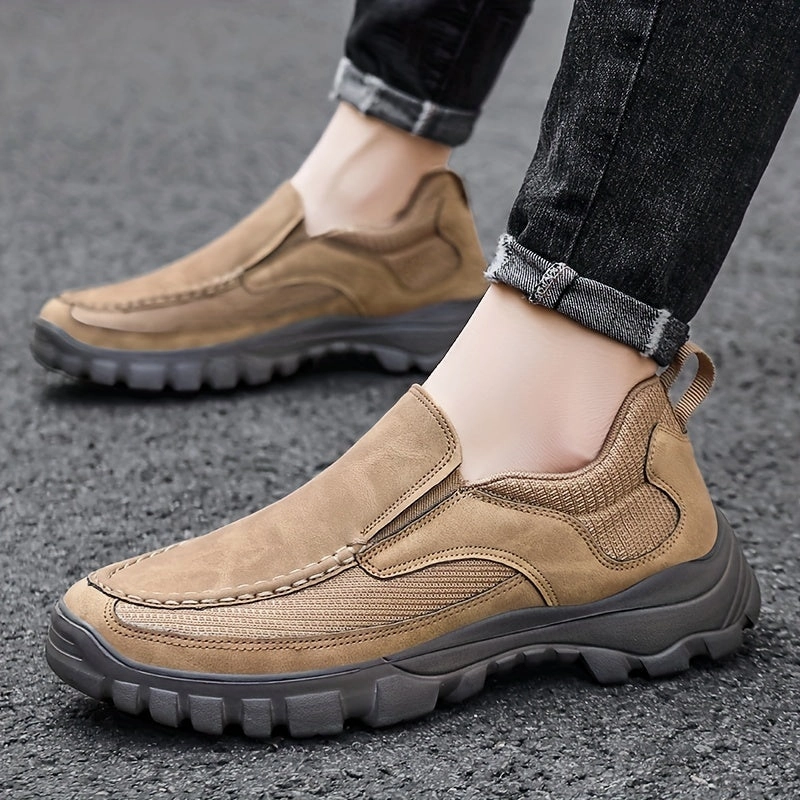 Flat Classic Shoes Men's Lightweight Breathable Casual Orthopedic Slip-On Walking Shoes