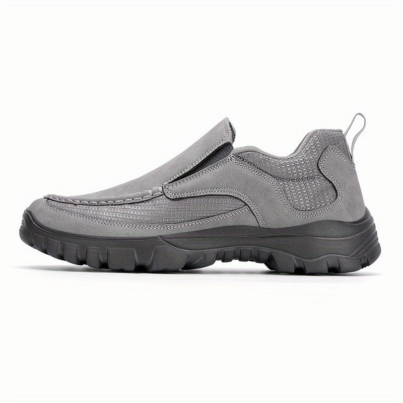 Work Flat Shoes Men's Lightweight Breathable Casual Orthopedic Slip-On Walking Shoes