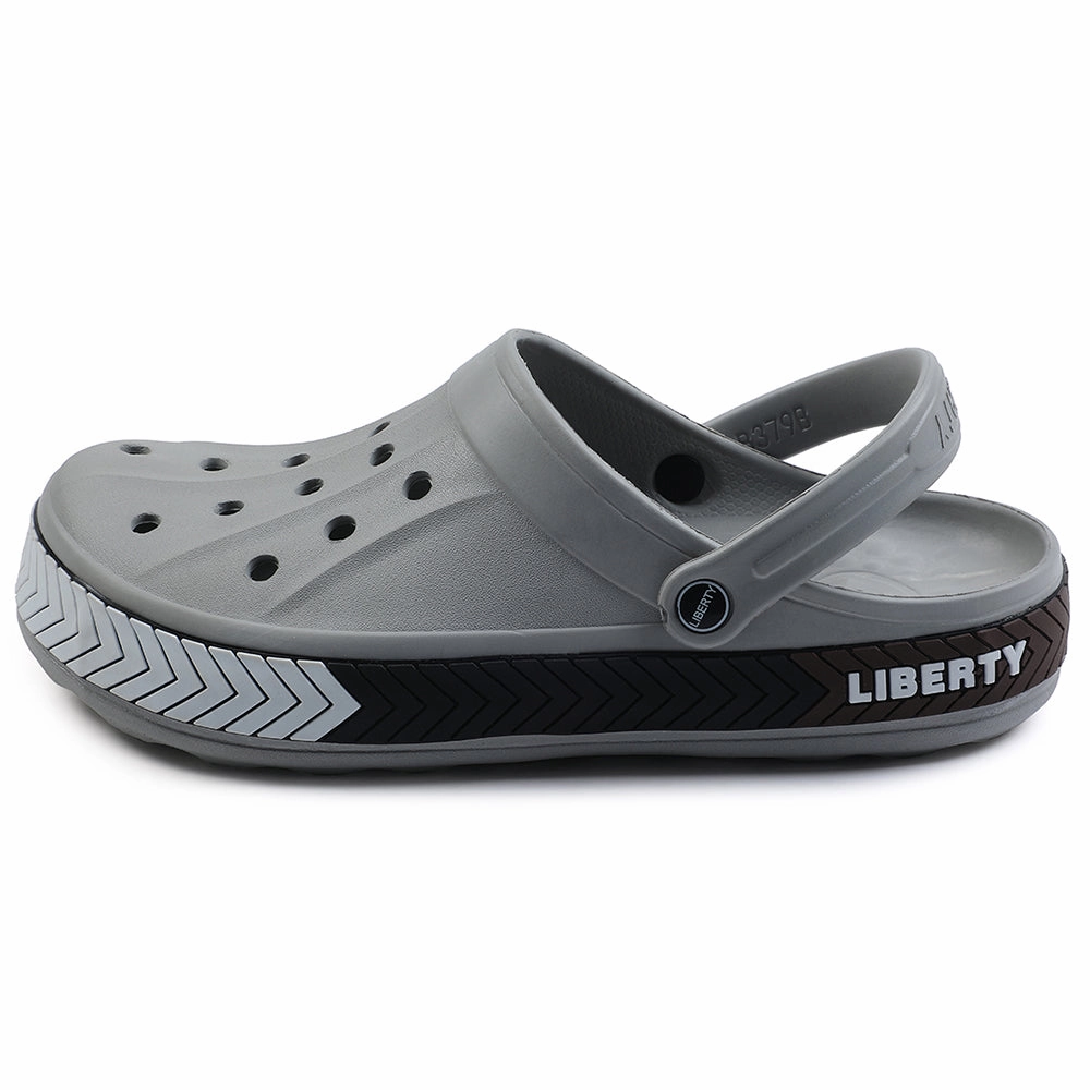 A-HA Light Grey Casual Slip-on Clogs For Men LITEWALKXT By Liberty Kerwin Frost Clogs