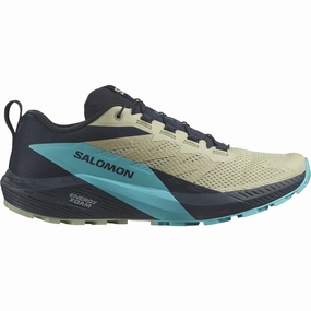 SENSE RIDE 5 Men Trail Running Shoes in Alfalfa / Carbon / Peacock Blue Pro 3d Trail Running Shoe
