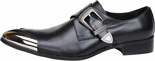 Jump Boots Men's Metal Tip Buckle Western Loafers