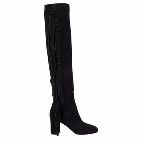 Amazone Folk Hight Heel Boots - Black Hoka Boots