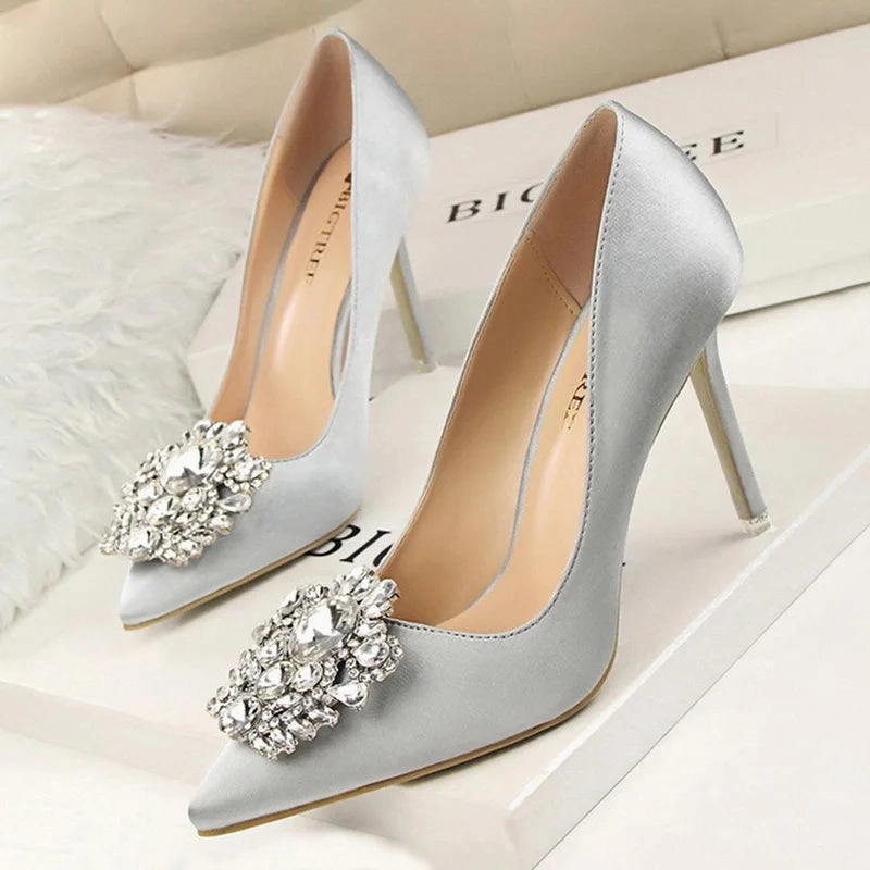 Shoes Rhinestone Women Pumps Stiletto High Heels Loafers High Heels