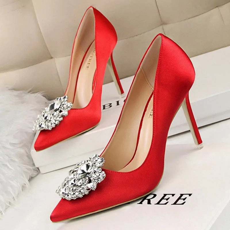 Shoes Rhinestone Women Pumps Stiletto High Heels High Heels Shoes
