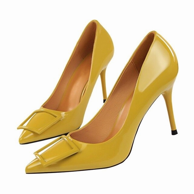 High Heels Insertion Shoes Woman Sexy Glitter Pumps Pointed Toe Stiletto