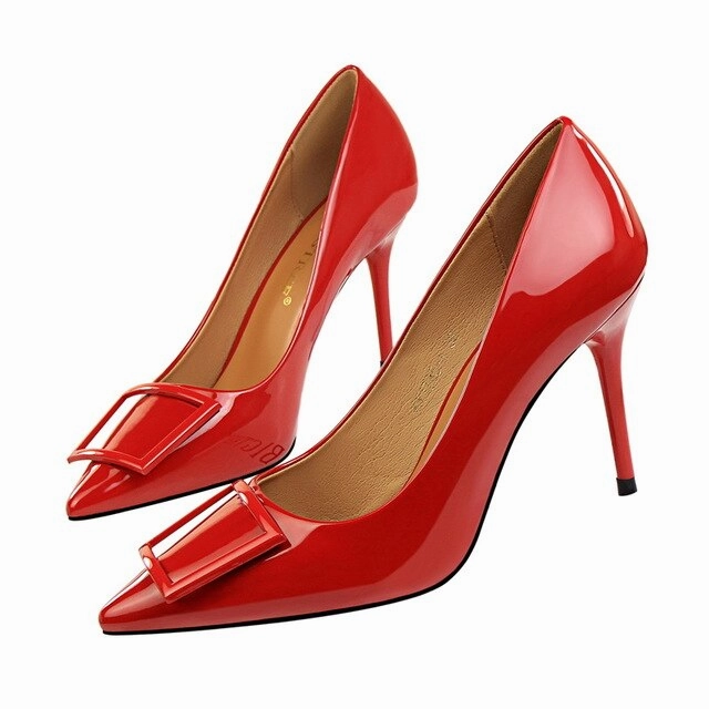 Shoes Woman Sexy Glitter Pumps Pointed Toe Stiletto 20cm High Heel Shoes