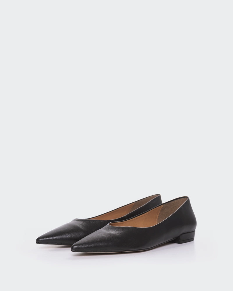 Navy Dress Shoes Flats Shynnis Black Leather