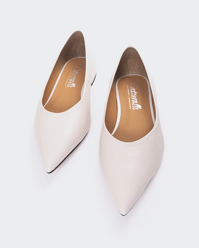 Flat Gianni Bini Shoes Shynnis Off White Leather