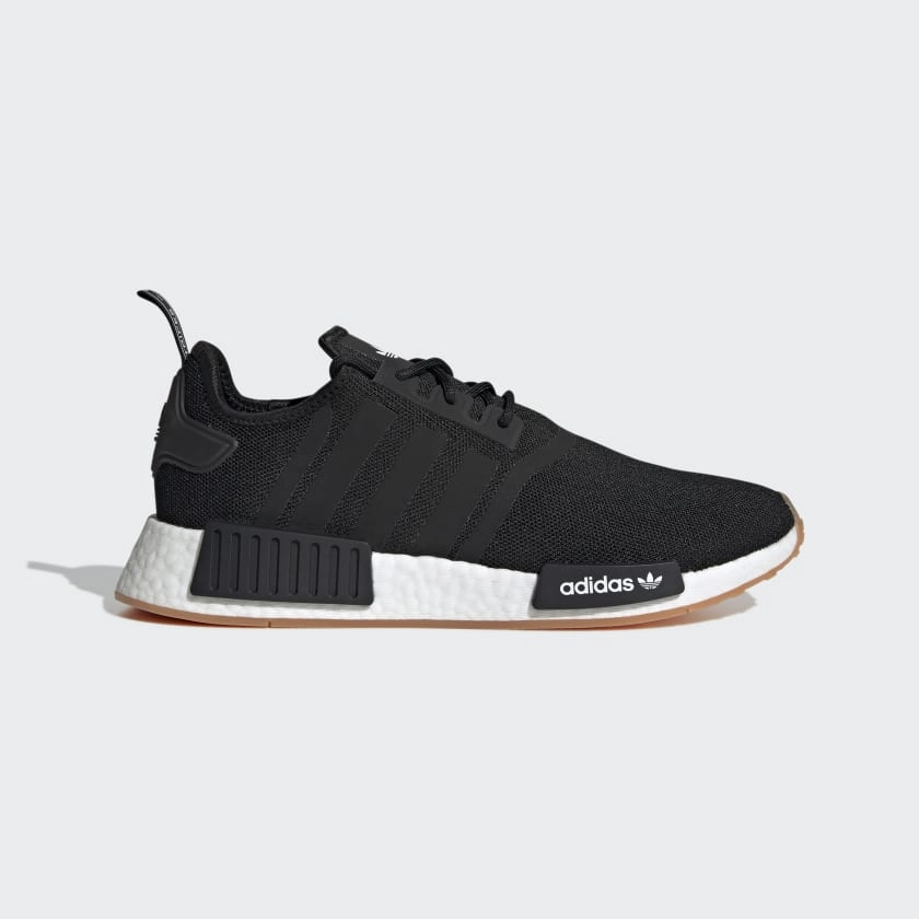 Adidas NMD_R1 Women's Shoes, Core Black / Core Black / Gum Mini Adidas Shoes