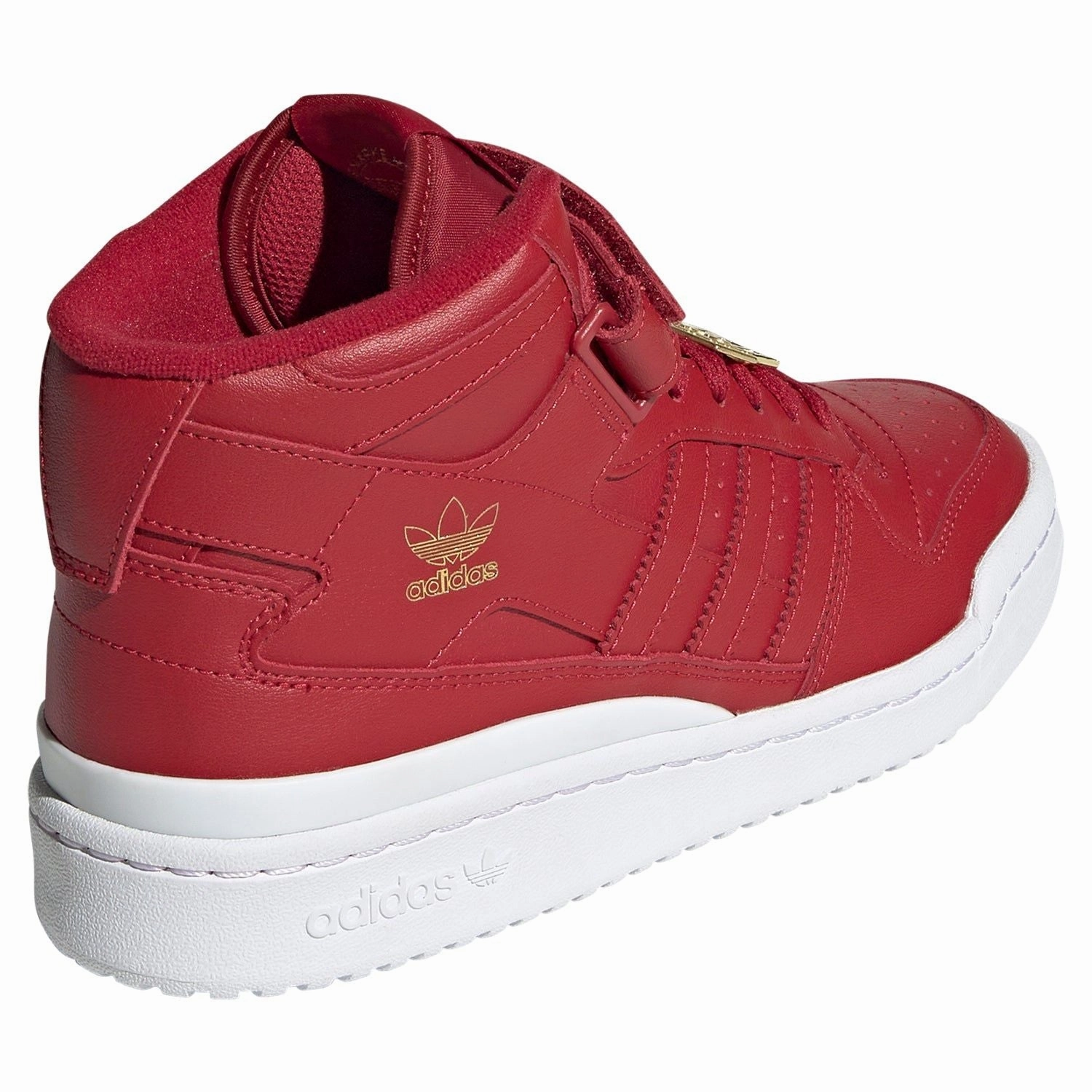 adidas Originals Womens Forum Mid Shoes - Vivid Red / Cloud White / Matte Gold Adidas 90's Shoes