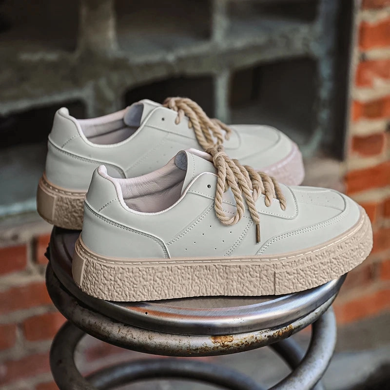 Wiaofellas New Vulcanized Sneakers Men Breathable Canvas Shoes For Men Casual Walking Sneakers Male Men's Chunky Shoes Street Style Sneakers Running Shoes