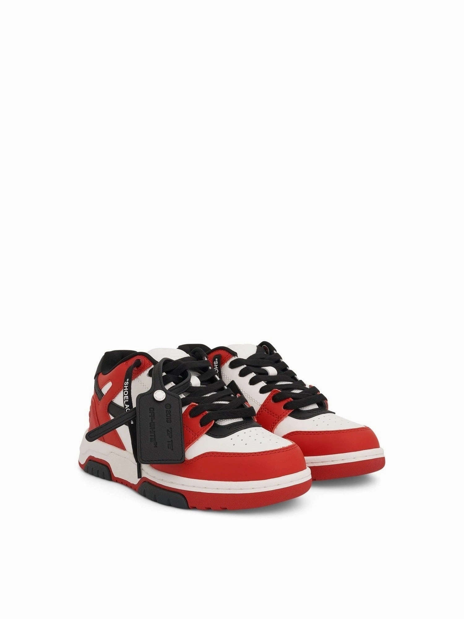 Size 17 Sneakers Out Of Office Calf Leather Sneakers in Red/Black