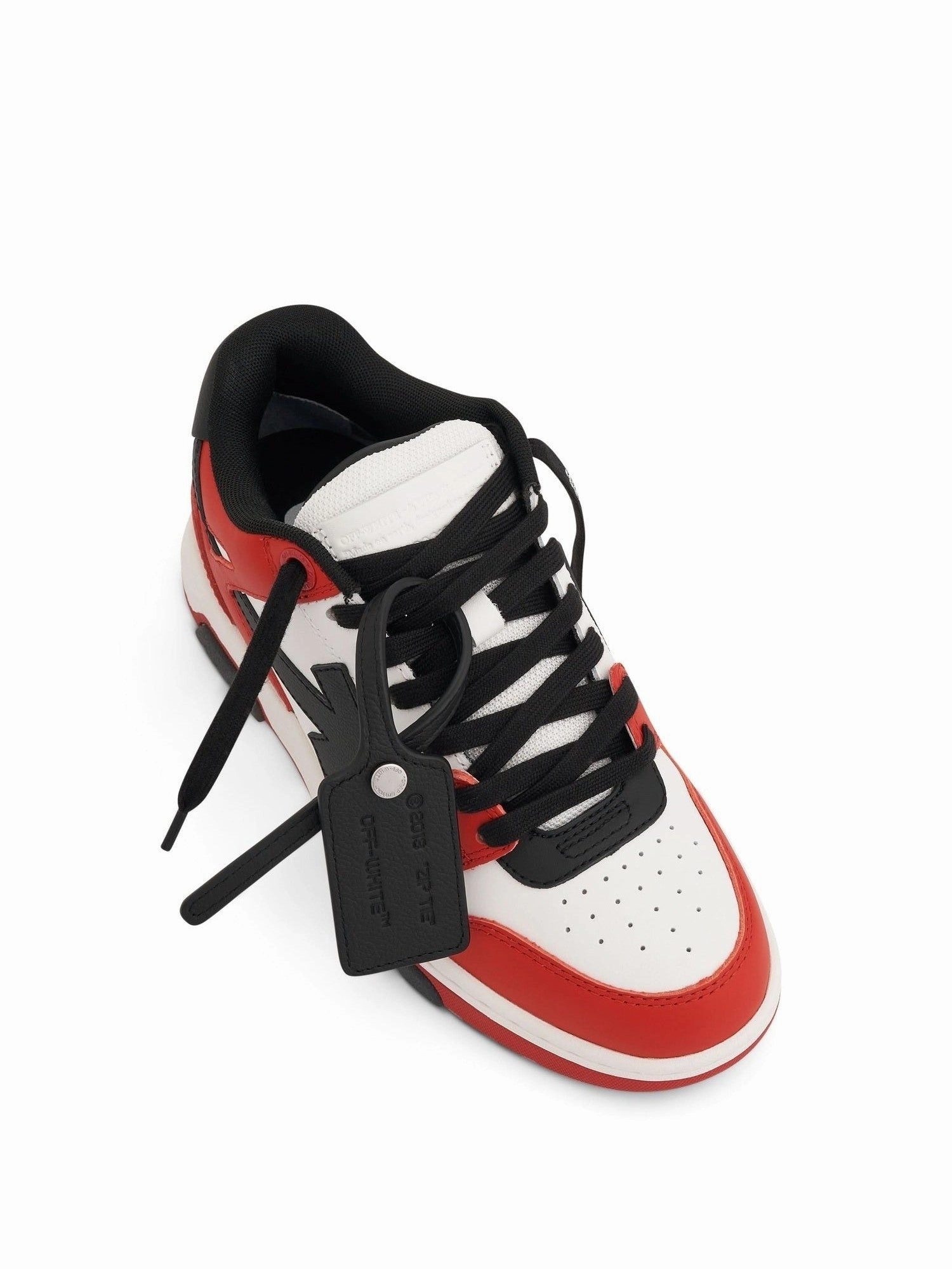 Out Of Office Calf Leather Sneakers in Red/Black Led Light Sneakers
